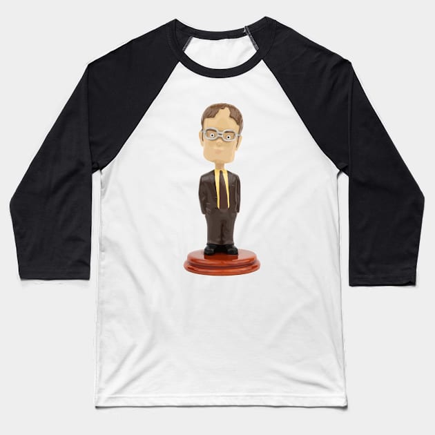 Bobblehead Dwight Baseball T-Shirt by GloriousWax